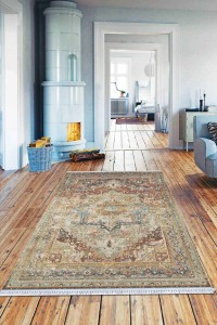 Renkli Klasik Göbekli Dokuma Pamuk Taban Kaymaz Kilim KLM038 Renkli Klasik Göbekli Dokuma Pamuk Taban Kaymaz Kilim KLM038