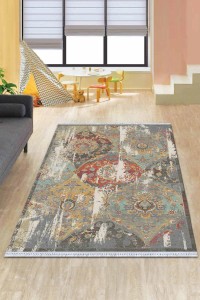 Çok Renkli Modern Dokuma Pamuk Taban Kaymaz Kilim KLM062 Çok Renkli Modern Dokuma Pamuk Taban Kaymaz Kilim KLM062