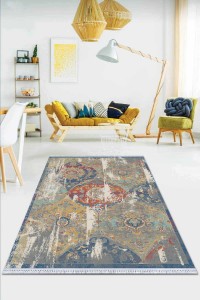 Çok Renkli Modern Dokuma Pamuk Taban Kaymaz Kilim KLM064 Çok Renkli Modern Dokuma Pamuk Taban Kaymaz Kilim KLM064