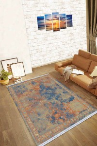 Taba Modern Dokuma Pamuk Tabanlı Kaymaz Kilim KLM066 Taba Modern Dokuma Pamuk Tabanlı Kaymaz Kilim KLM066