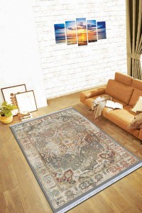 Toprak Klasik Göbekli Dokuma Pamuk Taban Kaymaz Kilim KLM096 Toprak Klasik Göbekli Dokuma Pamuk Taban Kaymaz Kilim KLM096