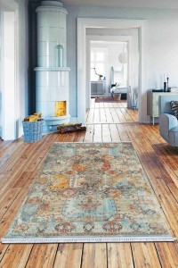 Çok Renkli Vintage Dokuma Pamuk Taban Kaymaz Kilim KLM112 Çok Renkli Vintage Dokuma Pamuk Taban Kaymaz Kilim KLM112