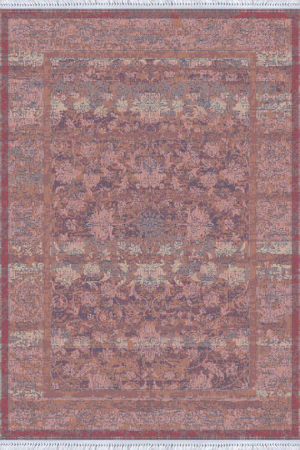 Pembe Vintage Dokuma Pamuk Tabanlı Kaymaz Kilim KLM114