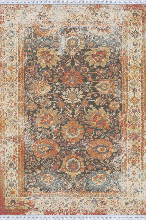 Taba Vintage Dokuma Pamuk Tabanlı Kaymaz Kilim KLM117