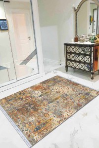 Çok Renkli Vintage Dokuma Pamuk Taban Kaymaz Kilim KLM126 Çok Renkli Vintage Dokuma Pamuk Taban Kaymaz Kilim KLM126