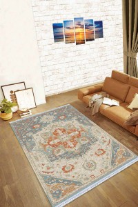 Tarçın Klasik Göbekli Dokuma Pamuk Taban Kaymaz Kilim KLM142 Tarçın Klasik Göbekli Dokuma Pamuk Taban Kaymaz Kilim KLM142