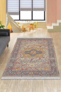 Renkli Klasik Göbekli Dokuma Pamuk Taban Kaymaz Kilim KLM148 Renkli Klasik Göbekli Dokuma Pamuk Taban Kaymaz Kilim KLM148