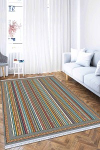 Çok Renkli Yöresel Dokuma Pamuk Taban Kaymaz Kilim KLM163 Çok Renkli Yöresel Dokuma Pamuk Taban Kaymaz Kilim KLM163