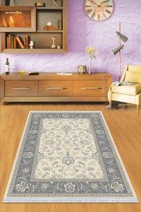 Gri Çerçeveli Dokuma Pamuk Tabanlı Kaymaz Kilim KLM170 Gri Çerçeveli Dokuma Pamuk Tabanlı Kaymaz Kilim KLM170