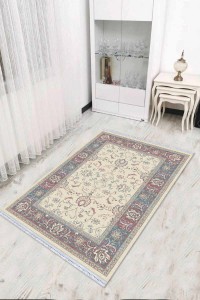 Pembe Çerçeveli Dokuma Pamuk Taban Kaymaz Kilim KLM173 Pembe Çerçeveli Dokuma Pamuk Taban Kaymaz Kilim KLM173