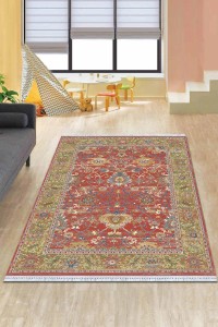 Pembe Çerçeveli Dokuma Pamuk Taban Kaymaz Kilim KLM214 Pembe Çerçeveli Dokuma Pamuk Taban Kaymaz Kilim KLM214