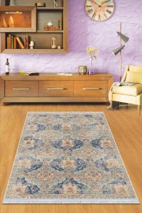 Mavi Vintage Dokuma Pamuk Tabanlı Kaymaz Kilim KLM218 Mavi Vintage Dokuma Pamuk Tabanlı Kaymaz Kilim KLM218