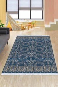 Mavi Vintage Dokuma Pamuk Tabanlı Kaymaz Kilim KLM221 Mavi Vintage Dokuma Pamuk Tabanlı Kaymaz Kilim KLM221
