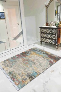 Çok Renkli Spor Dokuma Pamuk Taban Kaymaz Kilim KLM223 Çok Renkli Spor Dokuma Pamuk Taban Kaymaz Kilim KLM223