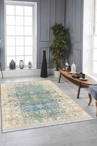 Mavi Vintage Dokuma Pamuk Tabanlı Kaymaz Kilim KLM238 Mavi Vintage Dokuma Pamuk Tabanlı Kaymaz Kilim KLM238