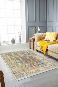 Çok Renkli Vintage Dokuma Pamuk Taban Kaymaz Kilim KLM247 Çok Renkli Vintage Dokuma Pamuk Taban Kaymaz Kilim KLM247