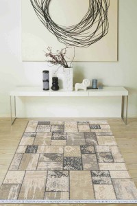 Toprak Patchwork Dokuma Pamuk Taban Kaymaz Kilim KLM290 Toprak Patchwork Dokuma Pamuk Taban Kaymaz Kilim KLM290