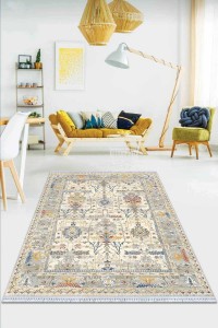 Çok Renkli Çerçeveli Dokuma Pamuk Taban Kaymaz Kilim KLM293 Çok Renkli Çerçeveli Dokuma Pamuk Taban Kaymaz Kilim KLM293