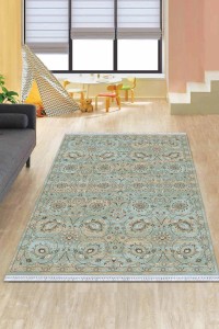 Turkuaz Vintage Dokuma Pamuk Taban Kaymaz Kilim KLM303 Turkuaz Vintage Dokuma Pamuk Taban Kaymaz Kilim KLM303
