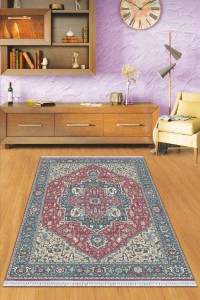 Pembe Klasik Göbekli Dokuma Pamuk Taban Kaymaz Kilim KLM308 Pembe Klasik Göbekli Dokuma Pamuk Taban Kaymaz Kilim KLM308