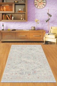 Krem Vintage Dokuma Pamuk Tabanlı Kaymaz Kilim KLM330 Krem Vintage Dokuma Pamuk Tabanlı Kaymaz Kilim KLM330