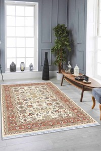 Pembe Çerçeveli Dokuma Pamuk Taban Kaymaz Kilim KLM373 Pembe Çerçeveli Dokuma Pamuk Taban Kaymaz Kilim KLM373