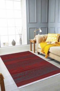 Bordo Yöresel Dokuma Pamuk Tabanlı Kaymaz Kilim KLM376 Bordo Yöresel Dokuma Pamuk Tabanlı Kaymaz Kilim KLM376