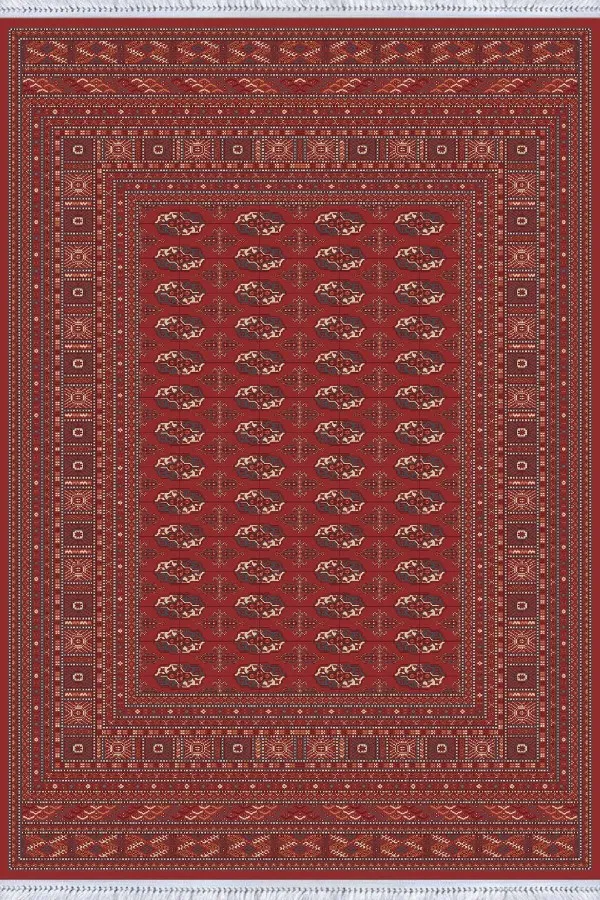 Bordo Yöresel Dokuma Pamuk Tabanlı Kaymaz Kilim KLM263