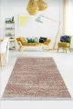 Pamuk Kilim Pembe Vintage Dokuma Pamuk Tabanlı Kaymaz Kilim KLM304
