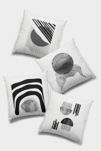 Füme Modern Çift Taraflı 4'lü Set Kırlent Kılıfı 4KR021 Füme Modern Çift Taraflı 4'lü Set Kırlent Kılıfı 4KR021