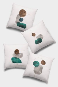 Zümrüt Modern Çift Taraflı 4'lü Set Kırlent Kılıfı 4KR027 Zümrüt Modern Çift Taraflı 4'lü Set Kırlent Kılıfı 4KR027