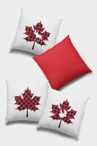 Kırmızı Yılbaşı Temalı 4'lü Set Kırlent Kılıfı 4KR041 Kırmızı Yılbaşı Temalı 4'lü Set Kırlent Kılıfı 4KR041