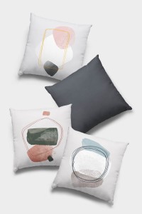 Antrasit Modern Çift Taraflı 4'lü Set Kırlent Kılıfı 4KR058 Antrasit Modern Çift Taraflı 4'lü Set Kırlent Kılıfı 4KR058