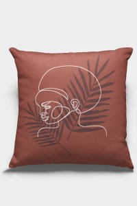 Kiremit Yapraklı Çift Taraflı Yastık Kırlent Kılıfı KRL036 Kiremit Yapraklı Çift Taraflı Yastık Kırlent Kılıfı KRL036