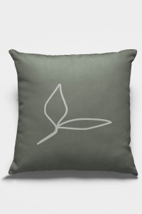 Haki Yapraklı Çift Taraflı Yastık Kırlent Kılıfı KRL037 Haki Yapraklı Çift Taraflı Yastık Kırlent Kılıfı KRL037