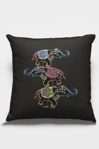 Siyah Filli Çift Taraflı Yastık Kırlent Kılıfı KRL051 Siyah Filli Çift Taraflı Yastık Kırlent Kılıfı KRL051