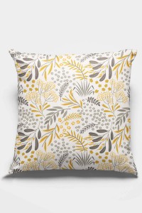 Sarı Yapraklı Çift Taraflı Yastık Kırlent Kılıfı KRL052 Sarı Yapraklı Çift Taraflı Yastık Kırlent Kılıfı KRL052