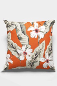 Turuncu Yapraklı Çift Taraflı Yastık Kırlent Kılıfı KRL054 Turuncu Yapraklı Çift Taraflı Yastık Kırlent Kılıfı KRL054