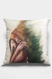 Yeşil Etnik Desen Çift Taraflı Yastık Kırlent Kılıfı KRL063 Yeşil Etnik Desen Çift Taraflı Yastık Kırlent Kılıfı KRL063