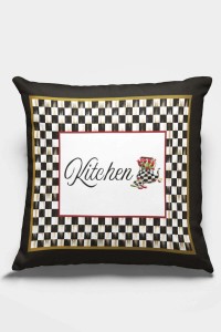 Siyah Pötikare Çift Taraflı Yastık Kırlent Kılıfı KRL075 Siyah Pötikare Çift Taraflı Yastık Kırlent Kılıfı KRL075