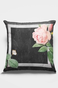 Füme Çiçekli Çift Taraflı Yastık Kırlent Kılıfı KRL095 Füme Çiçekli Çift Taraflı Yastık Kırlent Kılıfı KRL095