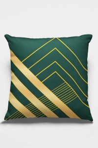 Zümrüt Yeşili Çizgili Çift Taraflı Kırlent Kılıfı KRL1001 Zümrüt Yeşili Çizgili Çift Taraflı Kırlent Kılıfı KRL1001