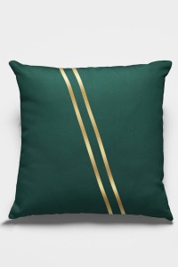 Zümrüt Yeşili Çizgili Çift Taraflı Kırlent Kılıfı KRL1005 Zümrüt Yeşili Çizgili Çift Taraflı Kırlent Kılıfı KRL1005