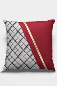 Bordo Ekoseli Çift Taraflı Yastık Kırlent Kılıfı KRL1013 Bordo Ekoseli Çift Taraflı Yastık Kırlent Kılıfı KRL1013