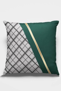 Zümrüt Yeşili Ekoseli Çift Taraflı Kırlent Kılıfı KRL1016 Zümrüt Yeşili Ekoseli Çift Taraflı Kırlent Kılıfı KRL1016