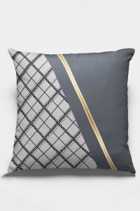 Antrasit Ekoseli Çift Taraflı Yastık Kırlent Kılıfı KRL1018 Antrasit Ekoseli Çift Taraflı Yastık Kırlent Kılıfı KRL1018