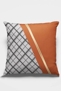 Turuncu Ekoseli Çift Taraflı Yastık Kırlent Kılıfı KRL1020 Turuncu Ekoseli Çift Taraflı Yastık Kırlent Kılıfı KRL1020