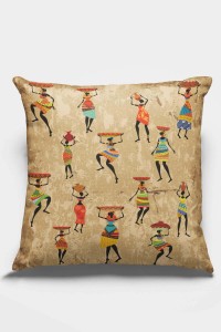 Bej Etnik Desenli Çift Taraflı Yastık Kırlent Kılıfı KRL106 Bej Etnik Desenli Çift Taraflı Yastık Kırlent Kılıfı KRL106