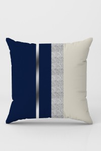 Lacivert Avangarde Çift Taraflı Kırlent Kılıfı KRL1073 Lacivert Avangarde Çift Taraflı Kırlent Kılıfı KRL1073