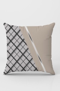 Vizon Ekoseli Çift Taraflı Yastık Kırlent Kılıfı KRL1086 Vizon Ekoseli Çift Taraflı Yastık Kırlent Kılıfı KRL1086